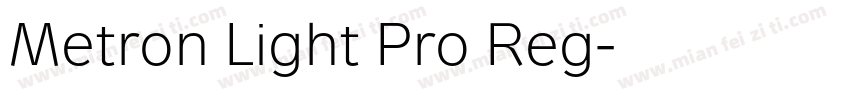 Metron Light Pro Reg字体转换